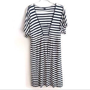 Banana Republic | Square Neck Low Cut Stripe Dress